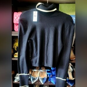 Express Black Ribbed Knit Sweater  SizeM